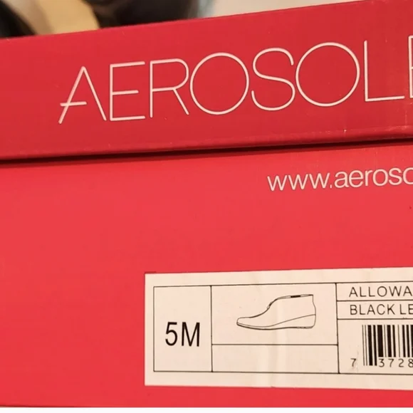 Aerosols Womens Black Leather Booties Size 5M Worn 1X - Picture 4 of 4